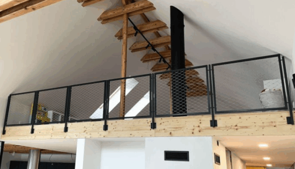 Kazetové ocelové zábradlí