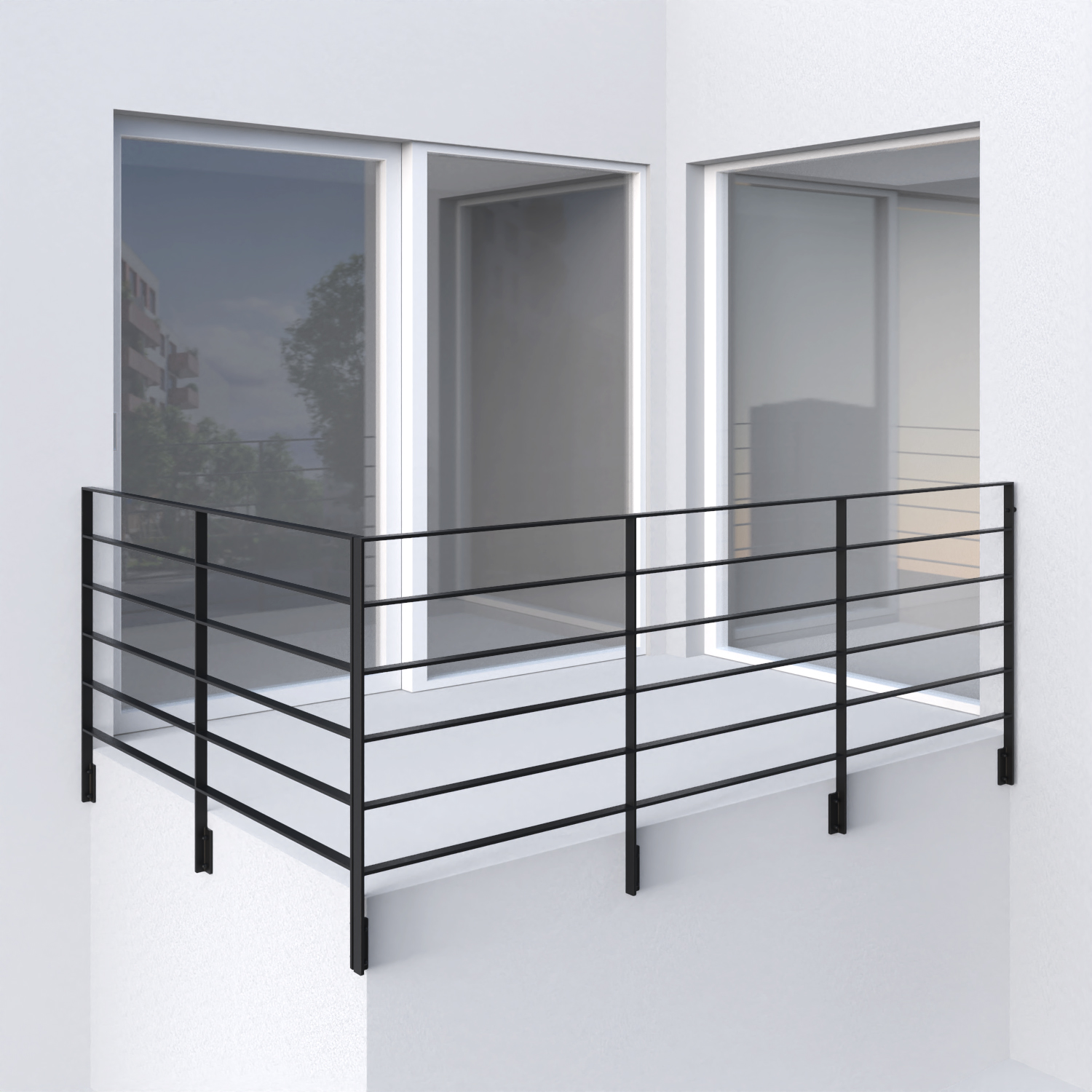 ocelové pásovinové zábradlí s vodorovnou výplní