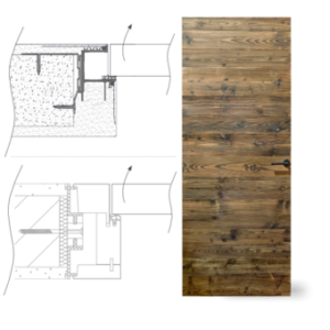 Se stěnou zarovnaný dveřní systém