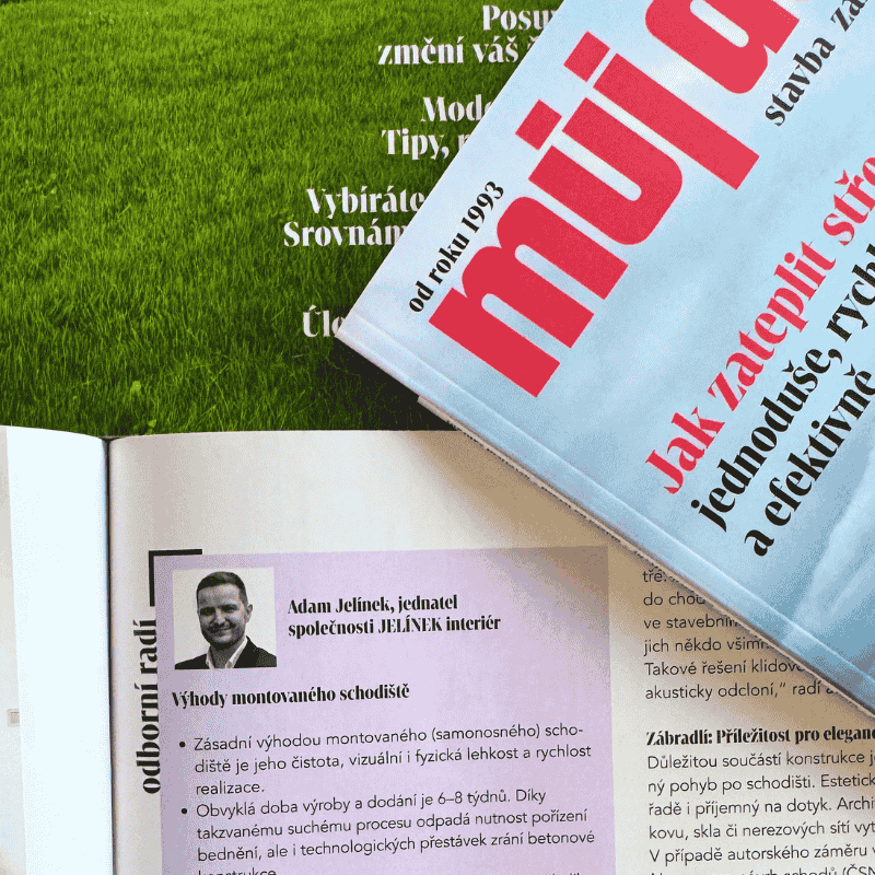 publikace-v-casopise-muj-dum Poradili jsme s výběrem schodiště v časopise Můj Dům