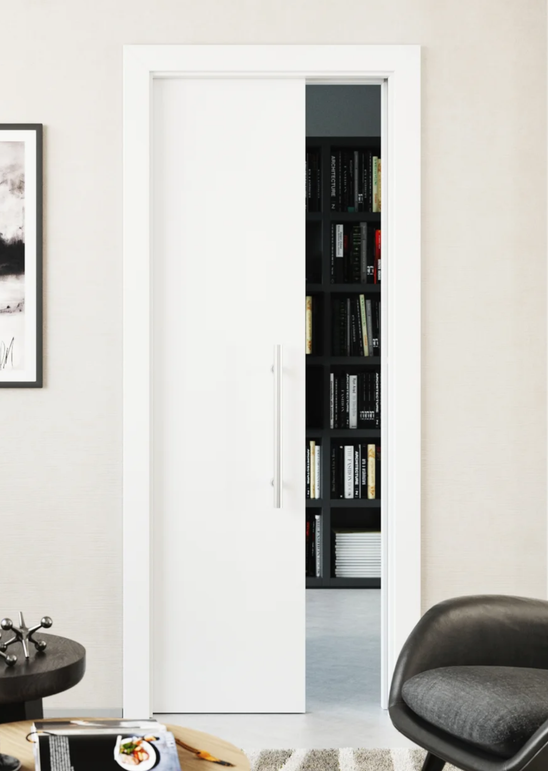 stavebni-pouzdro-jap-profikit-standard-v-interieru-1 Stavební pouzdro JAP PROFIKIT STANDARD s posuvnými dveřmi v interiéru.