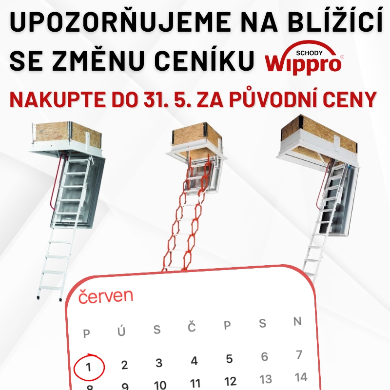 Nakupte produkty Wippro za staré ceny! Od 1. 6. 2026 dochází ke zdražení o 5 %. Garantujeme původní ceny pro všechny objednávky do 31. 5. ⏰