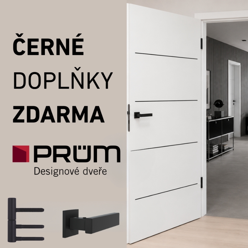 Využijte akční nabídku na dveře PRÜM G-TEC a získejte elegantní černé doplňky ZDARMA!